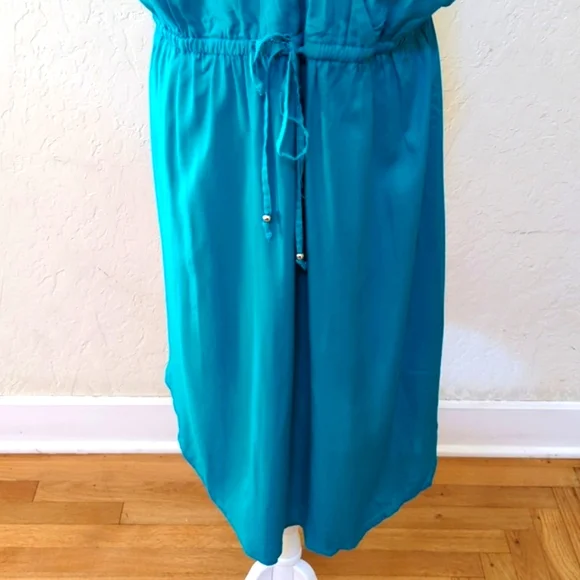 Swimsuits for All Teal Tenley Surplice Coverup Short Dress Size 18/20 - Picture 6 of 12